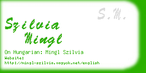 szilvia mingl business card